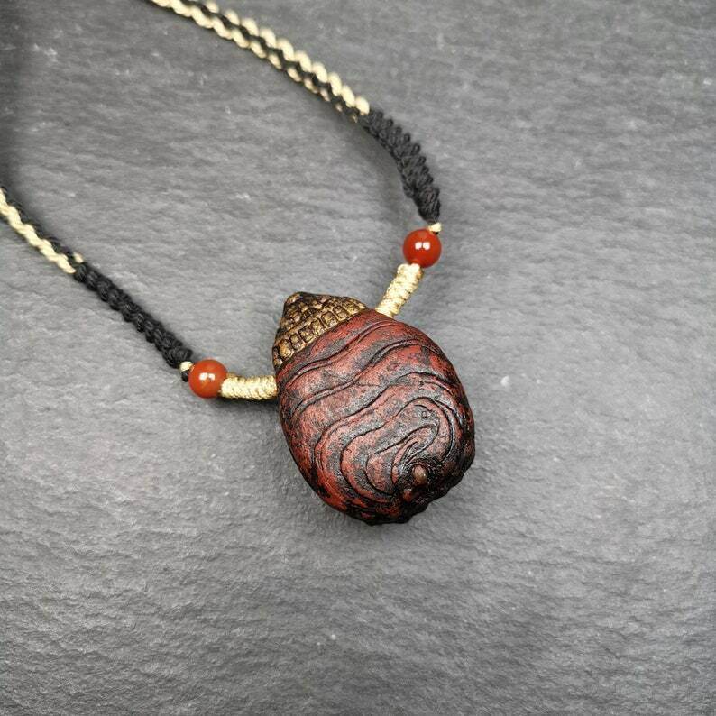 Old Tibetan Tsa Tsa Amulet, Scorpion Guru of Padmasambhava,Scorpion Terma Amulet - Tibetan tsa tsa mold, detailed view