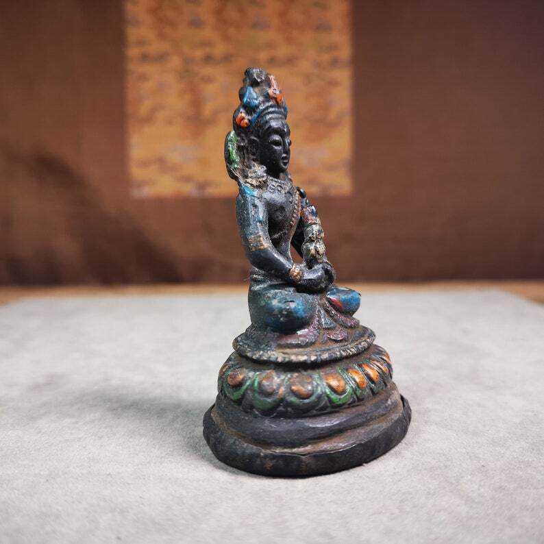 Statue,Amitayus,Buddha of Longevity,80 Years - Tibetan Buddhist statue, view 7