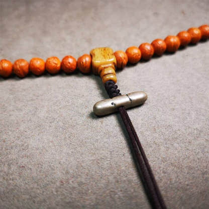 Amulet,Vajra Pendant for Mala,Bag Hanging,0.9" - Tibetan Buddhist mala beads, view 4