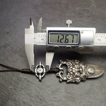 Amulet,Kirtimukha Pendant,Bhoma,Banaspati,1.97" - Tibetan Buddhist amulet, size reference