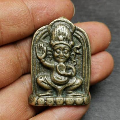 Vajrapani Amulet,Tibetan Buddhism Statue Badge,1.65" - Tibetan Buddhist amulet, view 5