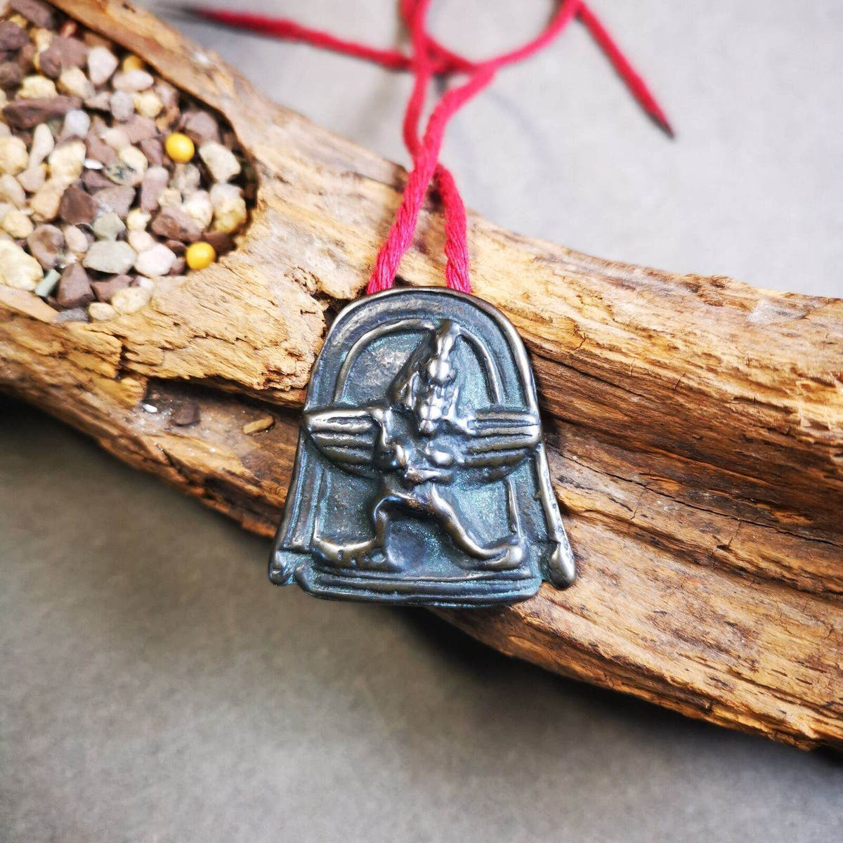 Vajrakilaya / Vajrakumara Amulet Badge,Tibetan Buddhism Pendant - Tibetan Buddhist amulet, front view