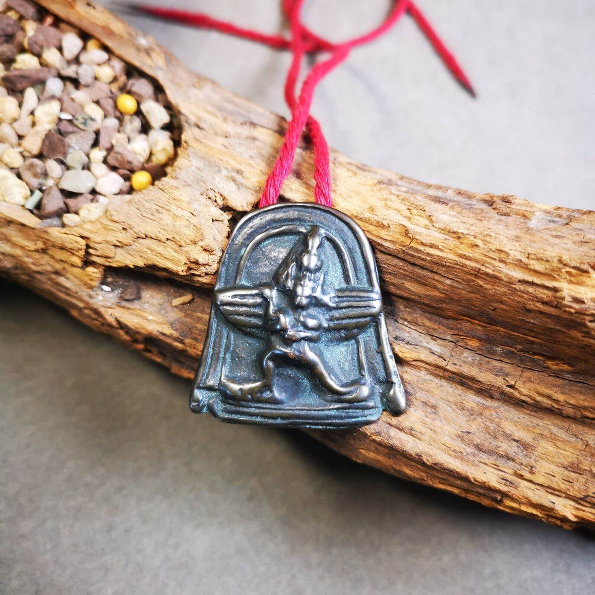 Vajrakilaya / Vajrakumara Amulet Badge,Tibetan Buddhism Pendant - Tibetan Buddhist amulet, front view