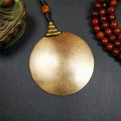 Amulet,Melong Mirror, SIPAHO srid pa ho ,Jiugong Bagua Badge - Tibetan Buddhist amulet, view 4