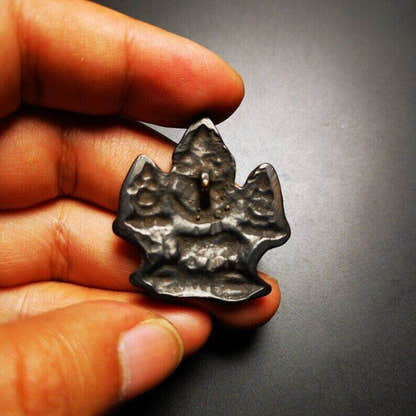 Buddhist Amulet,Mani Jewel Pendant,Cintamani Badge - Tibetan Buddhist amulet, view 6