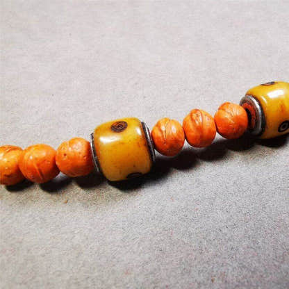 Mala Spacer Bead,Yak Bone Dice Marker Beads for Prayer Bead Necklace - Tibetan Buddhist mala beads, view 4