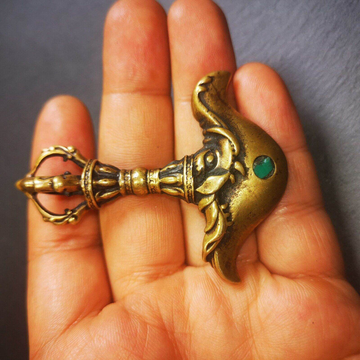 Amulet,Kartika knife of the Dakinis ,Ritual Implement - Tibetan Buddhist amulet, view 4