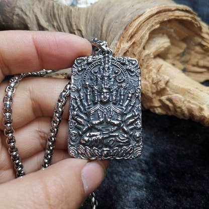 Buddhist Amulet,Chenrezig,Padmapani,Avalokitesvara - Tibetan Buddhist amulet, view 6