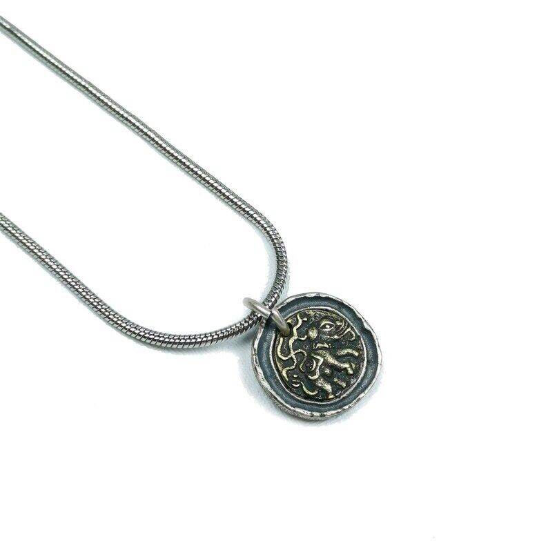 Tibetan Buddhism Lucky Charm, Silver Amulet of Mahakala,Ganesha Elephant,Stupa - Tibetan Buddhist amulet, view 8