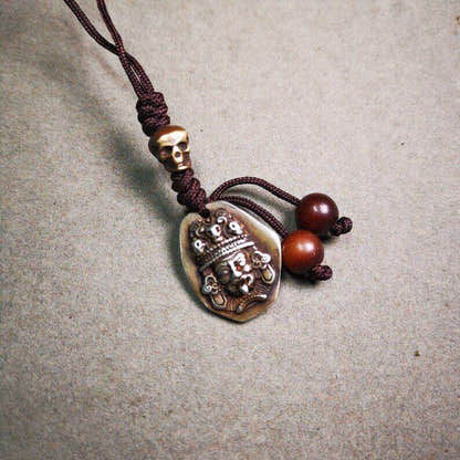 Drashi Lhamo,Zashi Lhamo Pendant - Tibetan Buddhist art, front view