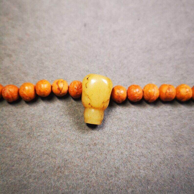 Guru Bead, T-drilled 3-Hole Bead for Prayer Bead - Tibetan Buddhist art, view 6