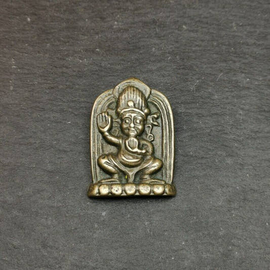 Vajrapani Amulet,Tibetan Buddhism Statue Badge,1.65" - Tibetan Buddhist amulet, front view