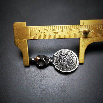 Gandhanra Handmade Tibetan Buddhist Amulet,Skull Sitavana and Flame Pendant - Tibetan Buddhist amulet, view 7