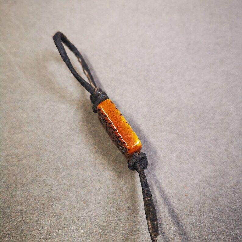 Buddhism Vajra Pendant,Hand Carved Yak Bone Dorje Amulet - Tibetan Buddhist amulet, view 4