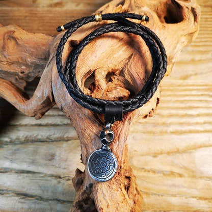 Gandhanra Handmade Tibetan Buddhist Amulet,Skull Sitavana and Flame Pendant - Tibetan Buddhist amulet, front view
