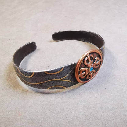 Bangle,Unique Cross Vajra Cuff Bracelet,Protection Jewelry - Tibetan Buddhist vajra, view 9