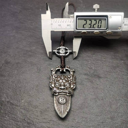 Amulet,Kirtimukha Pendant,Bhoma,Banaspati,1.97" - Tibetan Buddhist amulet, view 9
