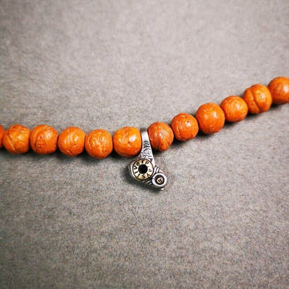 Mala Counter Clip 0.51" - Tibetan Buddhist mala beads, front view