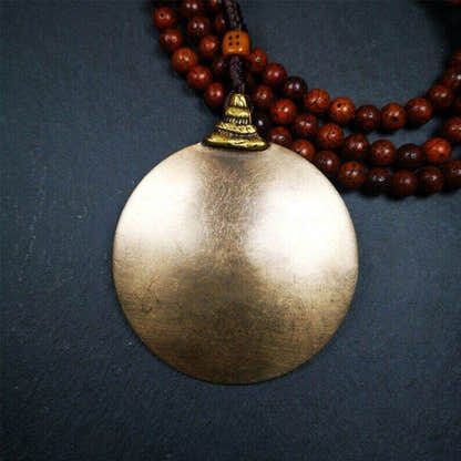 Amulet,Melong Mirror, SIPAHO srid pa ho ,Jiugong Bagua Badge - Tibetan Buddhist amulet, view 6