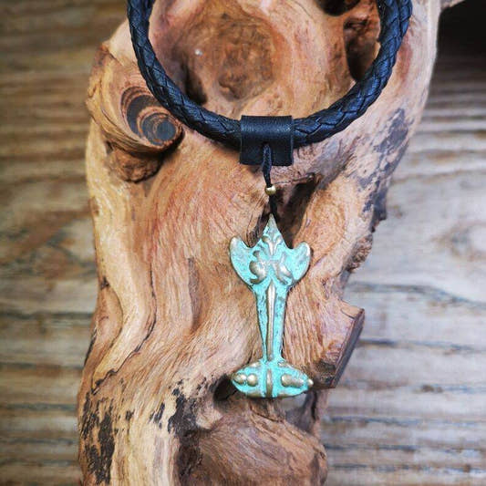 Buddhist Amulet Garuda,Garula,Golden-winged Bird Pendant - Tibetan Buddhist amulet, front view