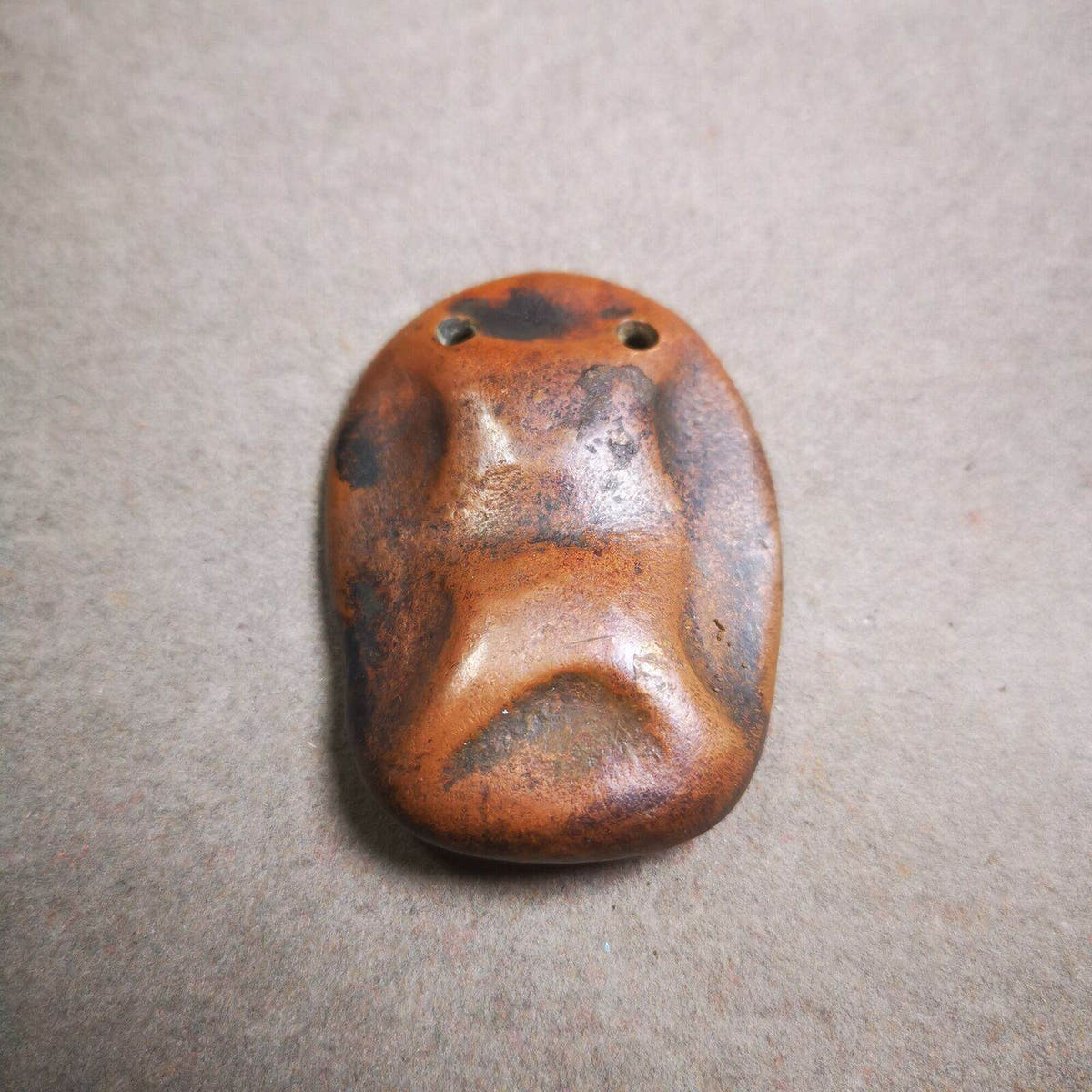 Citipati, Shmashana Adhipati - Tibetan tsa tsa mold, view 9