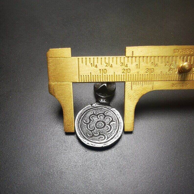Gandhanra Handmade Tibetan Buddhist Amulet,Skull Sitavana and Flame Pendant - Tibetan Buddhist amulet, view 8