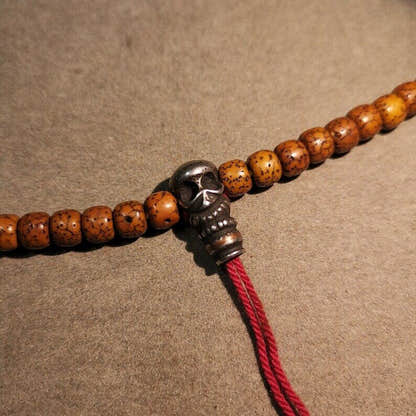 Mala Guru Bead, T-drilled 3-Hole Connector Bead for Prayer Bead,0.87" - Tibetan Buddhist mala beads, detailed view