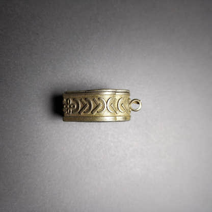 Amulet Pendant,Gau Ghau Shrine, 1.1" - Tibetan Buddhist amulet, close-up detail