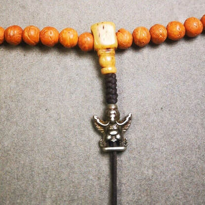 Amulet,Garuda Pendant,Prayer Bead,0.7" - Tibetan Buddhist amulet, view 4