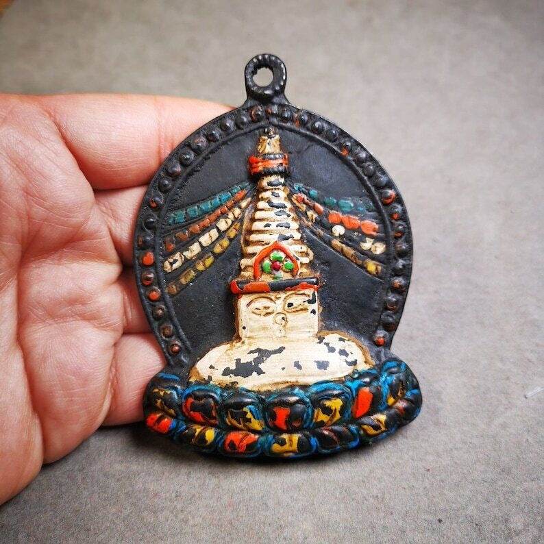 Tibetan Buddhist Statue,Stupa Badge,Pagoda Amulet - Tibetan Buddhist amulet, view 7