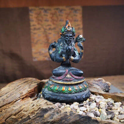 Tibetan Buddha Statue,Chenrezig,Padmapani, Avalokitesvara - Tibetan Buddhist statue, detailed view
