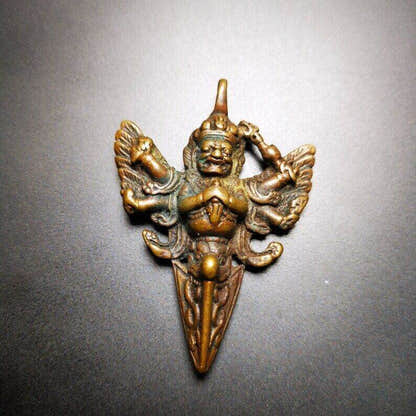 Amulet Pendant,Mahakala Phurba - Tibetan Buddhist amulet, view 4