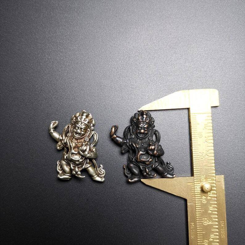 Statue,Small Vajrapani Amulet - Tibetan Buddhist amulet, view 9