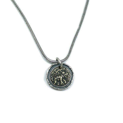 Tibetan Buddhism Lucky Charm, Silver Amulet of Mahakala,Ganesha Elephant,Stupa - Tibetan Buddhist amulet, view 9