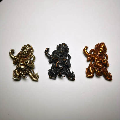 Statue,Small Vajrapani Amulet - Tibetan Buddhist amulet, view 8