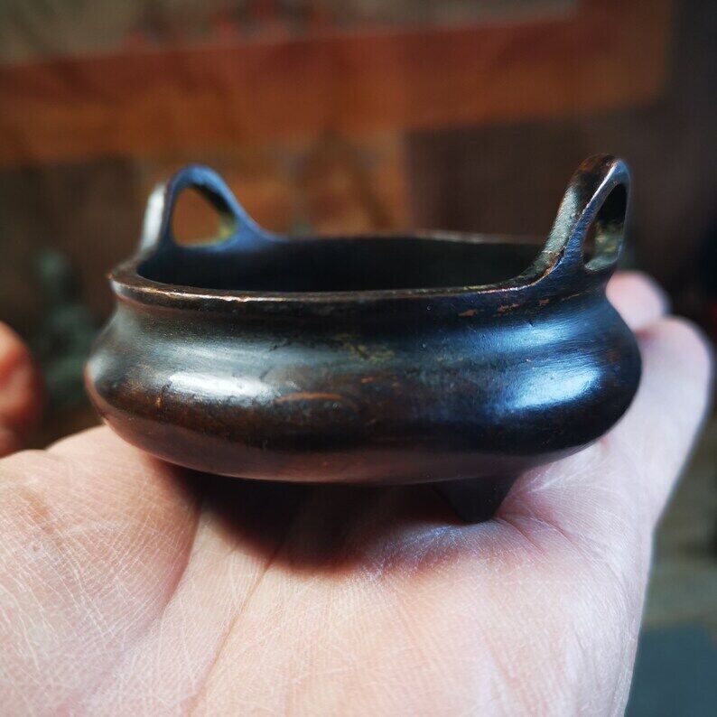 Censer,Amphora Incense Burner 1.18" - Tibetan Buddhist art, size reference