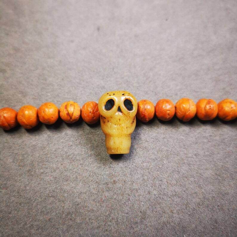 Guru Bead, T-drilled 3-Hole Bead for Prayer Bead - Tibetan Buddhist art, view 5