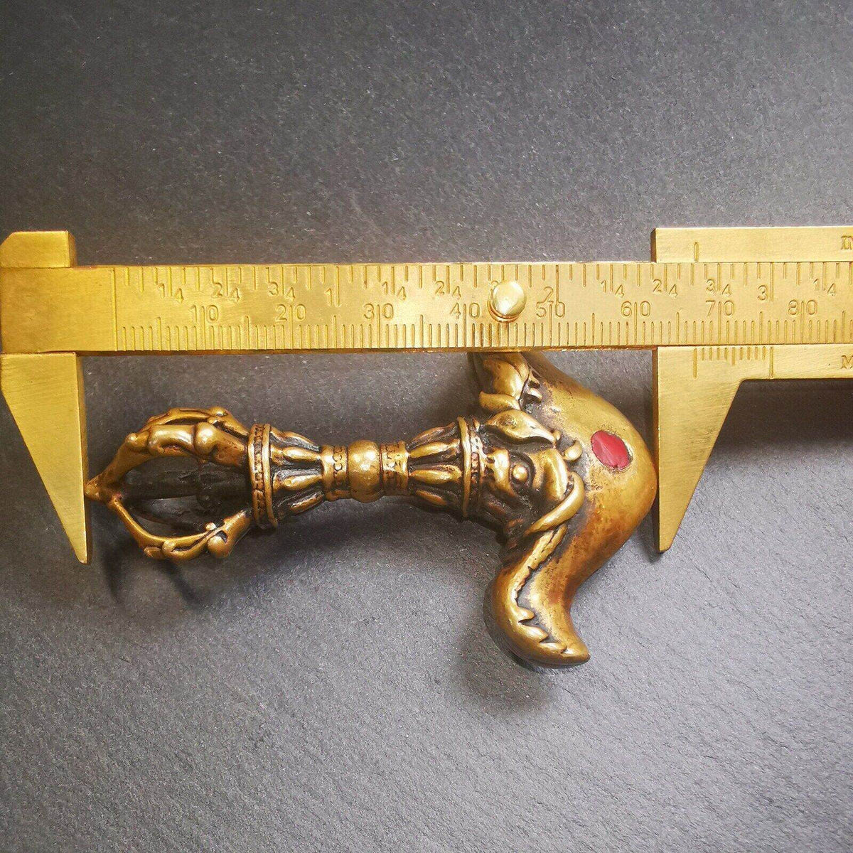 Amulet,Kartika knife of the Dakinis ,Ritual Implement - Tibetan Buddhist amulet, size reference