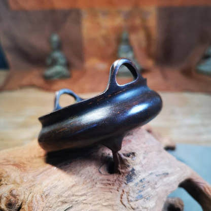 Censer,Amphora Incense Burner 1.18" - Tibetan Buddhist art, detailed view