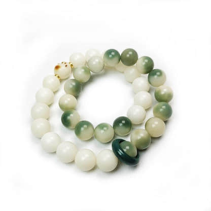 Wrist Mala, Bracelet Prayer Bead 16" Length - Tibetan Buddhist mala beads, front view