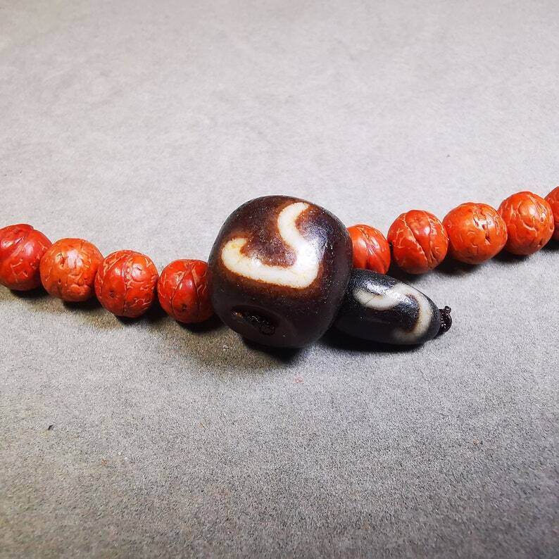 T-drilled 3-Hole Mala Bead - Tibetan Buddhist mala beads, view 4