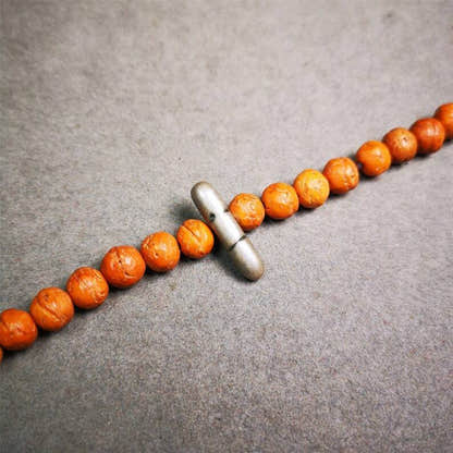 Amulet,Vajra Pendant for Mala,Bag Hanging,0.9" - Tibetan Buddhist mala beads, close-up detail