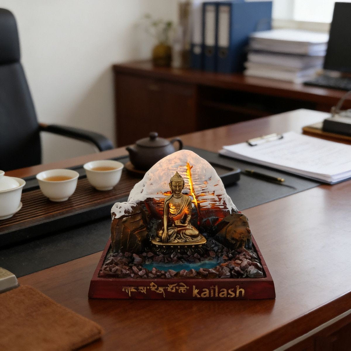 Mount Kailash Miniature Tibetan Home Decor & Spiritual Souvenir - Tibetan Buddhist art, view 8