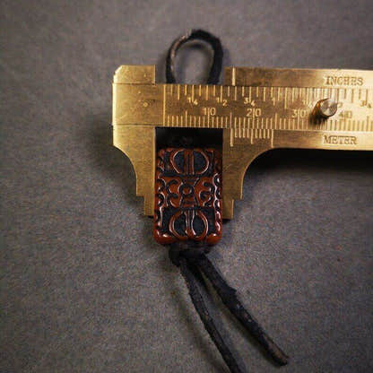 Buddhism Vajra Pendant,Hand Carved Yak Bone Dorje Amulet - Tibetan Buddhist amulet, view 6