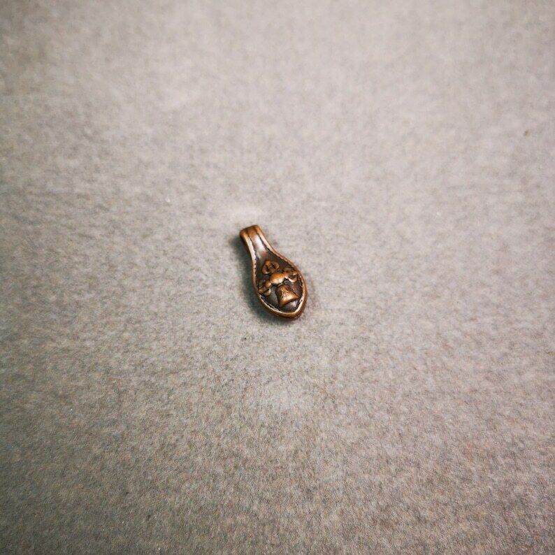 Vajra Bell Bum Counter Clip - Tibetan Buddhist vajra, size reference