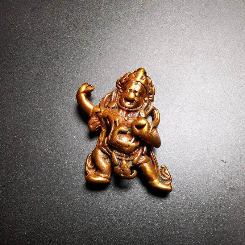 Statue,Small Vajrapani Amulet - Tibetan Buddhist amulet, view 7