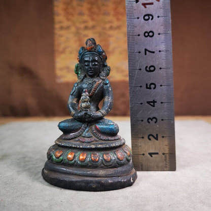 Statue,Amitayus,Buddha of Longevity,80 Years - Tibetan Buddhist statue, size reference