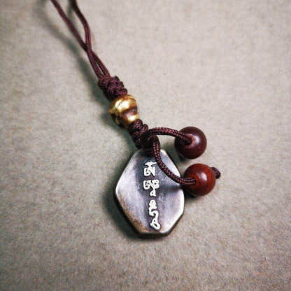 Drashi Lhamo,Zashi Lhamo Pendant - Tibetan Buddhist art, detailed view