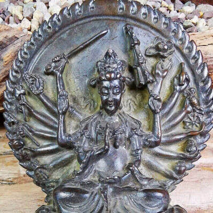 Statue,Thousand Armed Avalokitesvara,Padmapani,Kuanyin - Tibetan Buddhist statue, view 5