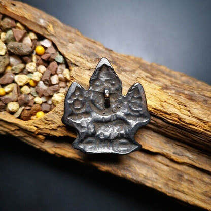 Buddhist Amulet,Mani Jewel Pendant,Cintamani Badge - Tibetan Buddhist amulet, detailed view